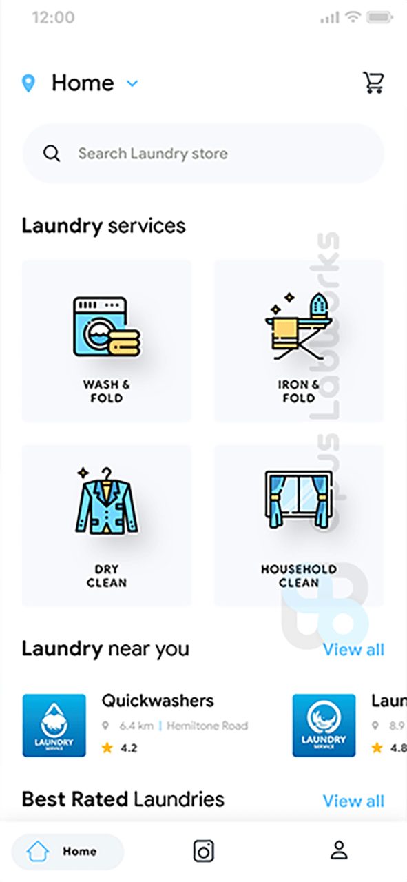 6 App Template Multi Vendor Laundry Booking App Dry Cleaning App